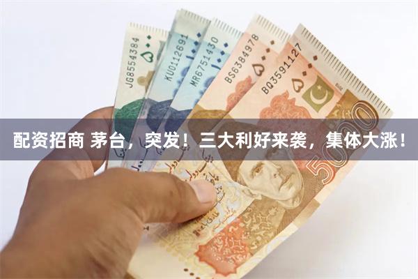 配资招商 茅台，突发！三大利好来袭，集体大涨！