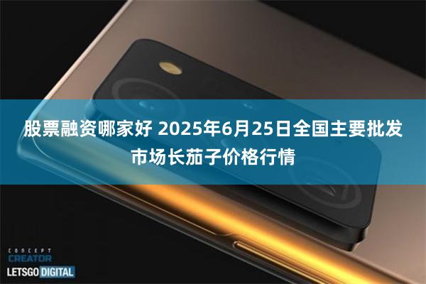 股票融资哪家好 2025年6月25日全国主要批发市场长茄子价格行情